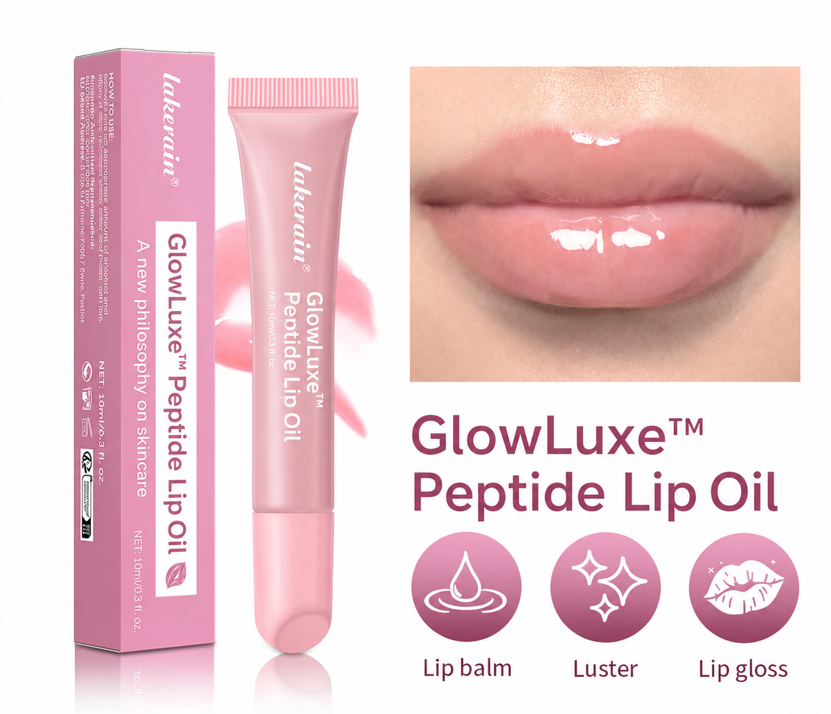 GlowLuxe Peptide Lip Oil